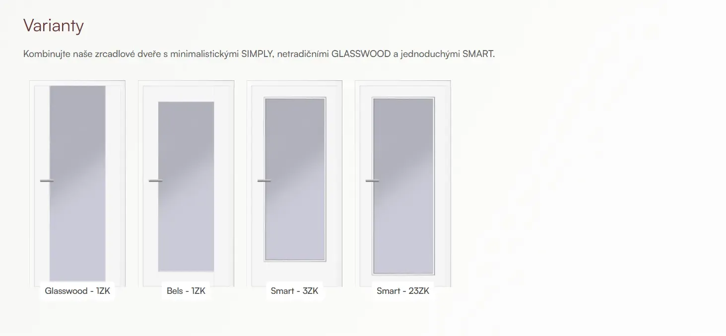 varianty Mirror dveří