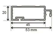 Síť dveřní - profil DE 50 x 20 LUX